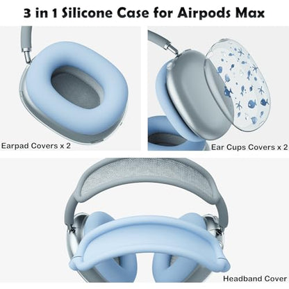 for AirPods Max Headphones Fish Ear Covers for AirPods Max 2 - color: Fish C/Blue