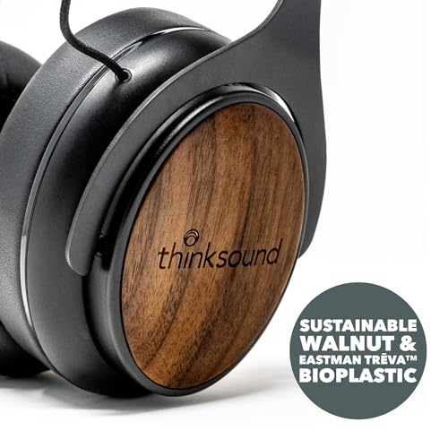 thinksound ov21- Wired Headphones - Over Ear Closed Back Pro Studio Monitor with Mic Professional Grade, Critically Acclaimed, with Detachable Corded Cable for Recording, DJ, Guitar, Music, Podcast
