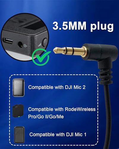 Lavalier Lapel Microphone Omidirectional Condenser Microphone for DJI Mic 2,Mic for Rode Wireless GO 2 / II Transmitters(Standard 3.5mm TRS Plug for DJI and for Rode) - size: 3.5mm TRS Plug (DJI and Rode)
