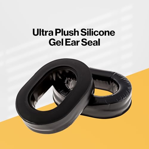 KORE AVIATION Ultra Plush Silicone Gel Ear Seals Ear Pads Replacement for Aviation Headset, Racing, Gaming, Safety Style Headsets (Sold in Pairs) - style: 1 Pair
