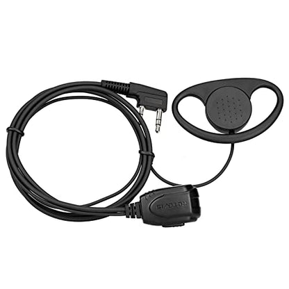 Retevis Walkie Talkie Earpiece with Mic, for RT22/RT68/RT21/H777/RT68H | D Shape, Double Wire, 2 Pin , Compatible with Pxton, Baofeng BF-888S, Kenwood Walkie Talkie, Two Way Radio Headset(10 Pack) - style: D Shape Earhook
