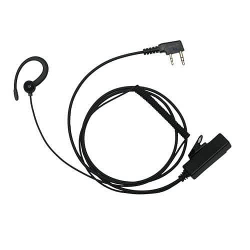 10 Pack Walkie Talkie Earpiece Headset with MIC PTT ，C-Shape | Compatible with Baofeng UV-5R BF-888S BF-F8HP BF-F9 Kenwood TK-2107 TK-3107 H777 RT7 RT21 Two Way Radios