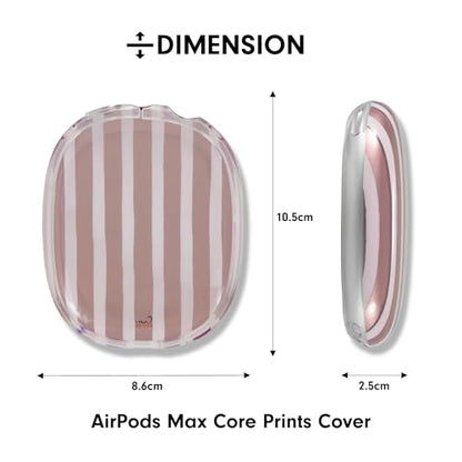 Sonix Protective Case for AirPods Max Headphones - Stylish TPU Hard Shell Ear Cup Covers | Abstract Stripe Nude - color: Abstract Stripe Nude