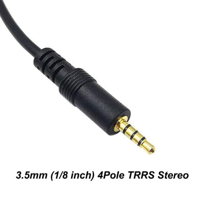 Gold Plated 3.5mm (1/8") 4 Pole TRRS Stereo Audio Balanced Male Jack to AV 4 Pin Screw Video Balun Terminal Adapter Connector Cable 30cm/1FT (3.5mm M/4pin) - color: 3.5mm M/4pin