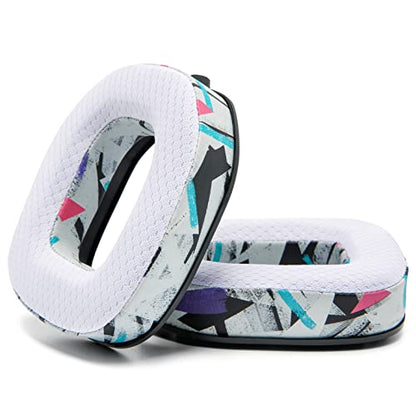 WC Freeze A40 - Hybrid Fabric Cooling Gel Earpads for Astro A40 TR | Made by Wicked Cushions | Improved Durability, Thickness & Sound Isolation | 90s White - color: 90s White