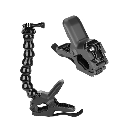 NEEWER Flexible Clamp Mount Compatible with GoPro DJI Action Cameras, GP-80 | Compatible with DJI Action 6 Osmo 360 Insta360 X5/4/3 AcePro series, Jaw Flex Super Clamp Holder Mount Accessories for Video