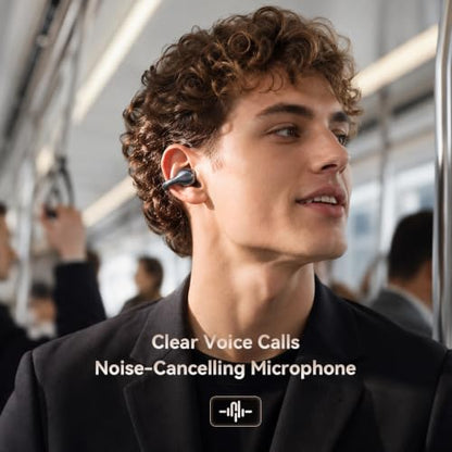 SUPERONE Open Ear Clip-On Earbuds with Air Cushion & Digital LED Display | Earbuds Wireless Bluetooth 6.0, 42H Playtime Clip On Headphones, IPX5 Sweatproof Clip On Earbuds for Running Cycling Workout