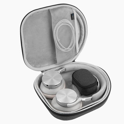 Geekria Shield Headphones Case Compatible with Bang & Olufsen Beoplay HX, H100, H95, H9 3rd Gen, H9i, Beocom Portal, Replacement Hard Shell Travel Carrying Bag with Cable Storage (Dark Grey)
