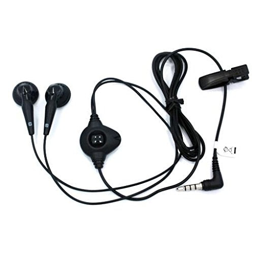 Compatible with Stylo 4 Plus - Headset OEM 3.5mm Handsfree Earphones Dual Earbuds Headphones Earpieces w Mic Stereo Wired [Black] Works with LG Stylo 4 Plus
