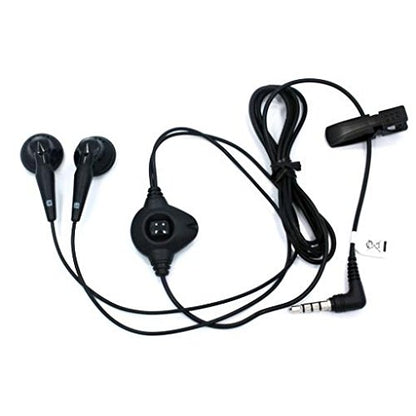 Compatible with Stylo 4 Plus - Headset OEM 3.5mm Handsfree Earphones Dual Earbuds Headphones Earpieces w Mic Stereo Wired [Black] Works with LG Stylo 4 Plus