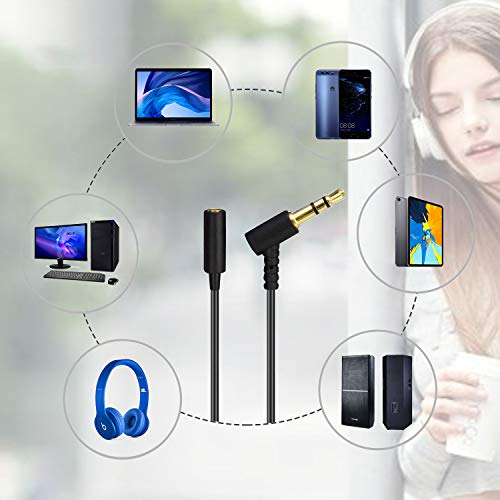 Headphones Extension Cable Cord Line 3.5mm Audio Splitter Wire,3.5mm Male to Female Replacement Stereo Audio Cable Aux Extension Cords Compatible with Bose QuietComfort QC45 QC35II QC35 QC25 QC15- 4FT - size: 1.2m