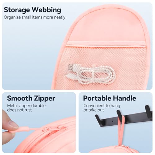 Inesore Soft Headphone Case Headset Carrying Storage Bag Pouch, Pink - color: C-Pink