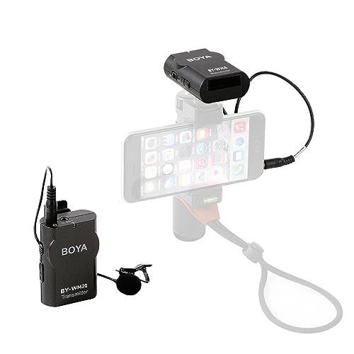BOYA BY-WM2G Compact Wireless Microphone, 15m Operation Range, Works with GoPro, Smartphone, Tablet, Audio Recorder