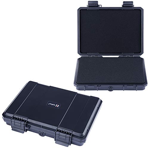 Lykus HC-2110 Mini Hard Case Dry Box with Foam Insert, Interior Size 8.27x5.91x1.46 inch, IP66 Splash-Proof - color: Black, size: HC-2110