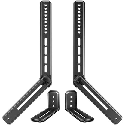 Perlegear Soundbar Mount with Adjustable Height, Sound bar Mount up to 15 lbs, Soundbar Mount Under or Above TV, Soundbar tv Mount Bracket with Detachable Long Extension Plates PGSM04B - style: Soundbar Mount PGSM04B