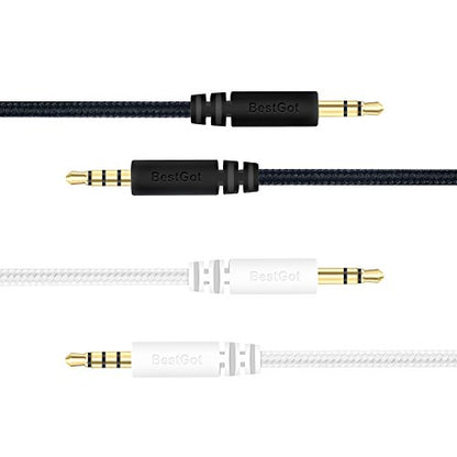 Audio cable with volume control 4.3ft for PS4 Controller, Headphones Black - color: 1 Pack Black, size: 1Pack Black