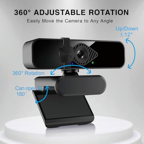 2K Ultra HD Webcam, Computer Camera for PC Monitor Laptop Desktop - External Web Cameras with Microphone, USB C Adapter, Privacy Cover for Video Conferencing, Streaming & Online Learning - style: 2K Webcam + USB C Adapter