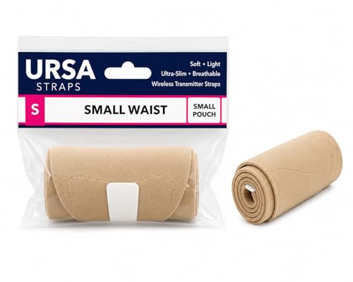 URSA Waist Strap - Ultra Slim, Breathable & Stretchy Microphone Transmitter Straps. Compatible with Most Transmitter/Receivers (Beige, Small Waist - Small Pouch) - color: Beige, size: Small Waist - Small Pouch