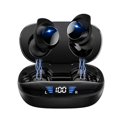 IHAO Luxury Sport Earbuds Headphone with HD Mic TWS in-Ear Headset Deep Bass HiFi Sound Multi Ture Active Noise Cancelling Mode Ergonomic Fit Painless Firm Wear Earphone-Earbuds with Hook T9 - color: Polish Black Dual Earbuds with hook T9