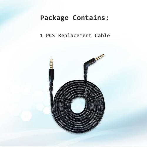 QJYTH Replacement 1.5 m Cable Compatible with Arctis Nova Pro / 7 Headset | Compatible with SteelSeries Arctis Nova Pro / 7 Headset (1.5m, Black) - size: 4.92ft