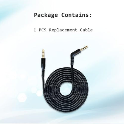 QJYTH Replacement 1.5 m Cable Compatible with Arctis Nova Pro / 7 Headset | Compatible with SteelSeries Arctis Nova Pro / 7 Headset (1.5m, Black) - size: 4.92ft
