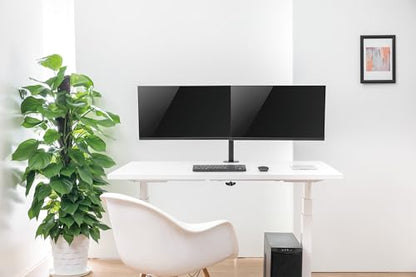 MH Dual Monitor Mount Double-Link Swing Arms for 13 to 32 Inch Displays | Steel arm desk clamp for two 13-32in displays, 75x75/100x100 VESA, 17lb each, no drill 461528 - style: 2 Arms