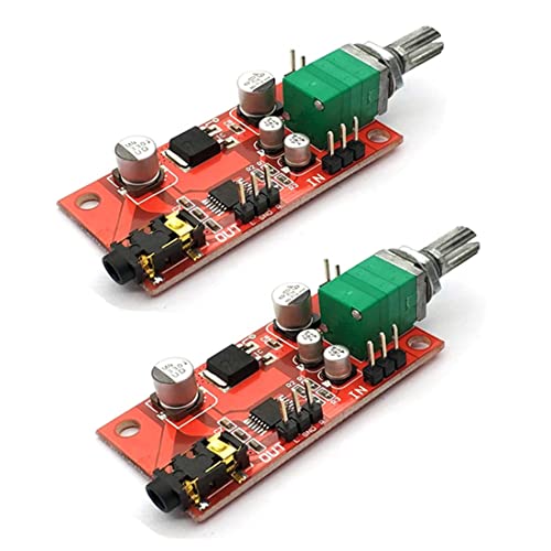 HiLetgo 2pcs MAX4410 Headphone Amplifier Board Headset Amplifier Mini Amp Pre-Amplifier Board