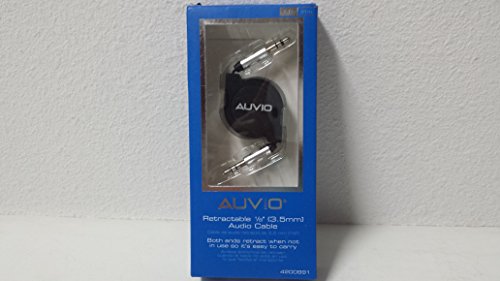 3 foot 1/8 Retractable Audio Cable (Black)