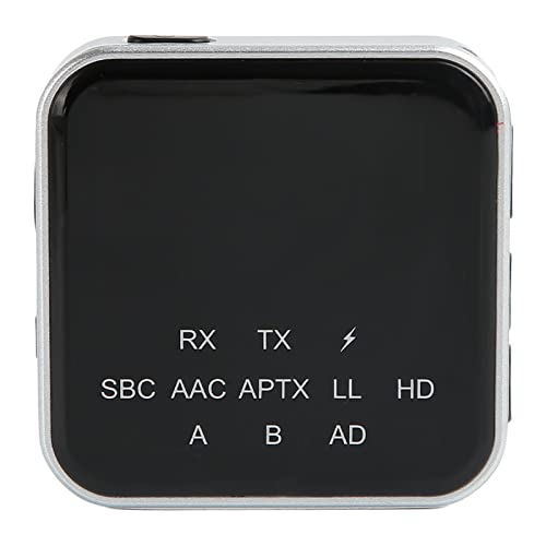 Bluetooth 5.2 Transmitter Receiver, AptX Adaptive HD Adapter, Dual Mode, Low Latency Audio with 3.5mm AUX Connector for TV/PC and Home Stereo Systems