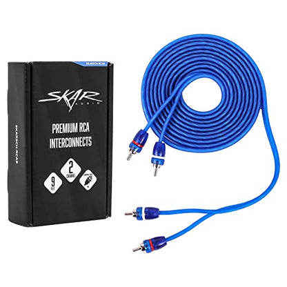 Skar Audio 9-Foot 2-Channel Twisted Pair RCA Interconnect Cable - SKAR2CH-RCA9 - size: 2 Channel-9 ft