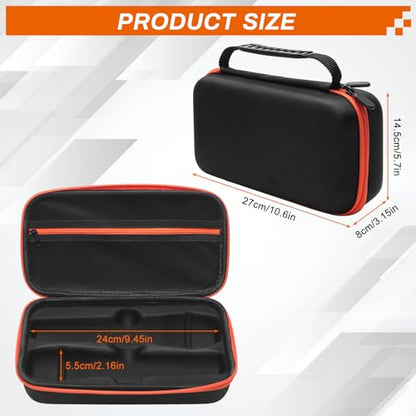 Wireless Microphone Case Compatible with JBL Wireless 2 Microphone, Wireless Mic Case with 2 Zippers Handheld Dual Mic Travel Bag Made of EVA Black Portable Mic Storage Bag for Singing