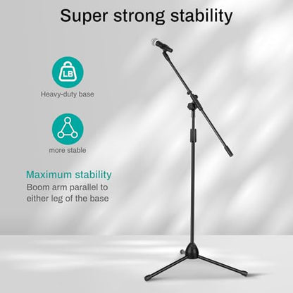 AODSK Deluxe Tripod Mic Stand with Boom Arm&Twist Clutch (Upgraded Version) - style: Upgraded version