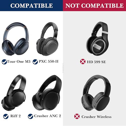 Linkidea Headphones Carrying Case Compatible with Sennheiser PXC 550-II, JBL Tune 710BT, Grado SR60 Case, Protective Hard Shell Travel Bag with Cable, Charger Storage (Black)