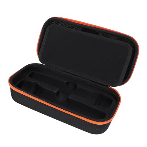 Haofy Wireless Microphone Case Storage Box Organizer EVA Hard Shell with Dual Zip Closure Handle and Mesh Pockets for Dual Wireless Microphone System Receiver Adapter AA Battery