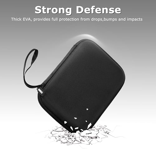 Ginsco Slim Protect Case Compatible with Sony ZX Series Wired On-Ear Headphones, MDR-ZX110 / MDR-ZX110AP / MDRZX110NC / MDR-ZX310AP, Hard Shell Travel Carrying Headphone Case (Black-S) - color: Black-S