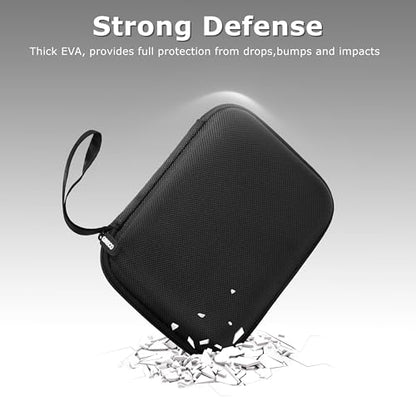 Ginsco Slim Protect Case Compatible with Sony ZX Series Wired On-Ear Headphones, MDR-ZX110 / MDR-ZX110AP / MDRZX110NC / MDR-ZX310AP, Hard Shell Travel Carrying Headphone Case (Black-S) - color: Black-S