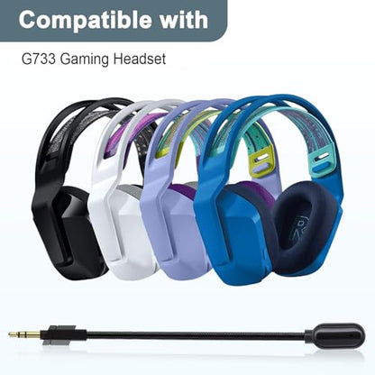 Detachable G733 Boom Replacement Mic Compatible with Logitech G733 Lightspeed Gaming Headset, 3.5mm Noise Cancelling Microphone Boom, Boom Mic Piece Compatible with Xbox Series X/S