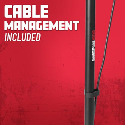 Gator Frameworks 12" Round Base Mic Stand, Height Adjustable (GFW-MIC-1201) | Adjust mic height smoothly with one hand while the weighted base and cable management keep your setup steady and clean. - style: 12" Weighted Base - Deluxe Height Adjust