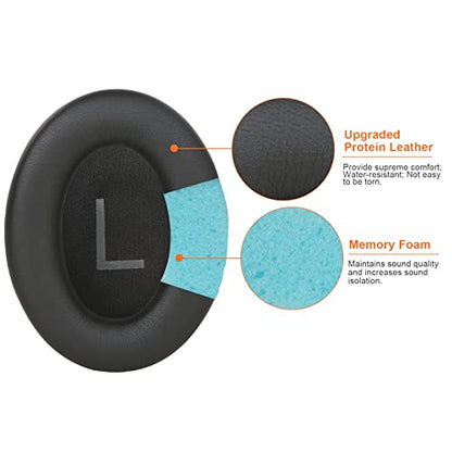 Earpads for Bose QuietComfort 45 QC45 QC35 ii QC35 Ear Pads Headphones Ear Cushions Replacement with Upgraded Memory Foam - color: QC45 Black