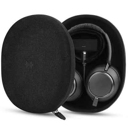 Geekria Elite Charging Headphones Case Compatible with Soundcore Q45, B&O Beoplay H100, SteelSeries Arctis Nova Pro, Replacement Hard Shell Travel Carrying Bag (Black) Without Power Bank