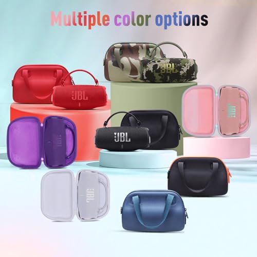LTGEM Case Compatible with JBL Charge 6 /Charge 5 /Charge 4 Portable Speaker with Removable Strap, Blue - color: 2.Blue