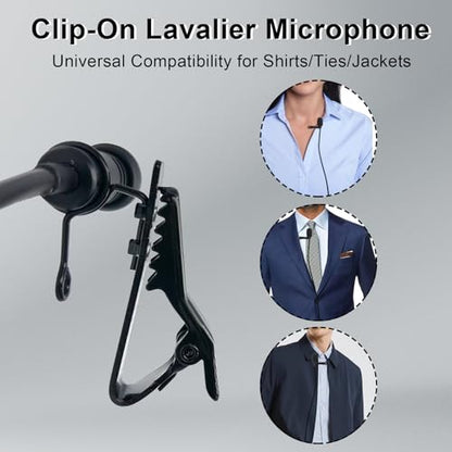 Lavalier Lapel Microphone Compatible with Sennheiser Wireless System Bodypack Transmitter EW100 G4 EW300 G1 G2 G3, EWD1, ME2, ME3, ME4 Omnidirectional Condenser Mic (3.5mm Screw Lock Plug) - size: 3.5mm Screw Lock Plug (Sennheiser)
