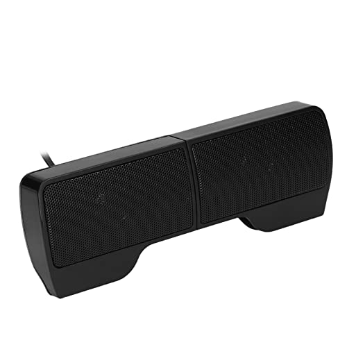 Zerodis Laptop Speakers, USB Powered Wired Monitor Soundbar with Clear Stereo Sound and Humanized Volume Control, for Desktop PC Monitor Notebook Tablets TV