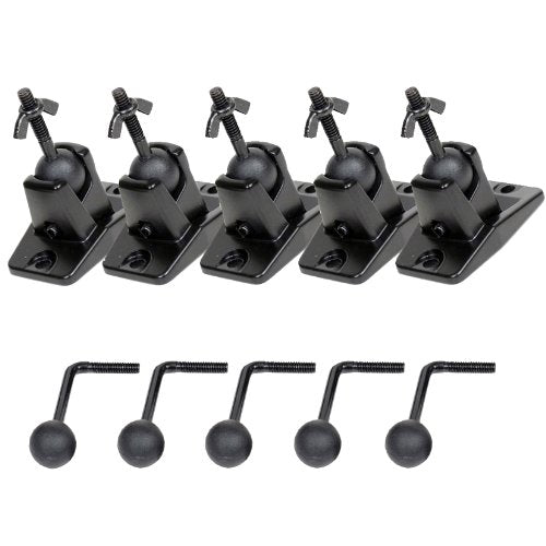 VideoSecu 5 Black Universal Satellite and Audio Speaker Mount Bracket for Wall or Ceiling MS40B5 WM6