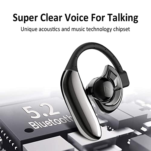 Bluetooth Headset,Wireless Bluetooth Earpiece 28 Hrs Talking Time Built-in Microphone for iOS/Android Cell Phones,Touch Control Version NOT Button Press Down
