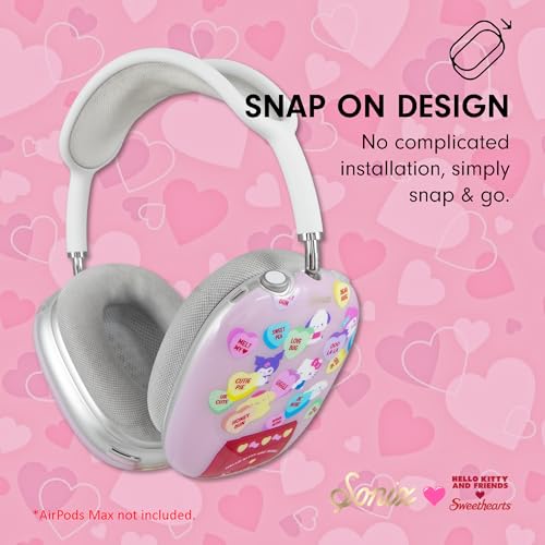 Sonix x Sanrio Protective Case for AirPods Max Headphones - Stylish TPU Hard Shell Ear Cup Covers | Hello Kitty and Friends x Sweethearts Candies - color: Sanrio x Sweethearts
