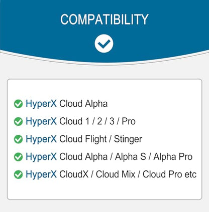 GEVO Replacement Headphone Headband Cover for HyperX Cloud & Alpha,Cloud 1/2/3/Pro,Cloud X/Core,Flight,Stinger Gaming Headset,Headband Cushion Easy Installation No Tool Needed-Velvet Black