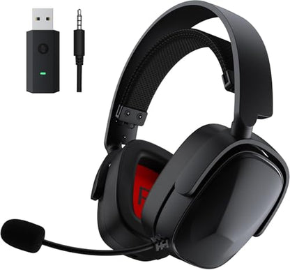 SENZER X100 Wireless Gaming Headset with Mic for PC PS4 PS5 Nintendo Switch Wired for Xbox One, Bluetooth, 40+ Hrs Stereo Sound, Comfortable Gaming Headphones, Customized Side Plates