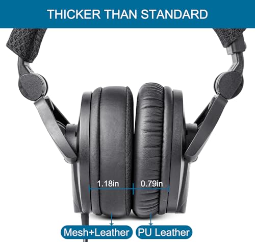 Replacement Ear Pads for Sennheiser HD280/HD280-13/HD280-Pro/HD281 - Black | Also for HMD280 / HMD280 Pro / HMD280-13 / HMD281 / HMD281 Pro Headphones, Earpads Cushions with Upgrade Memory Foam