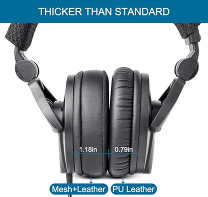 Replacement Ear Pads for Sennheiser HD280/HD280-13/HD280-Pro/HD281 - Black | Also for HMD280 / HMD280 Pro / HMD280-13 / HMD281 / HMD281 Pro Headphones, Earpads Cushions with Upgrade Memory Foam